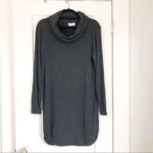 Lou & Grey Gray Cowl Long Sleeve Midi Dress